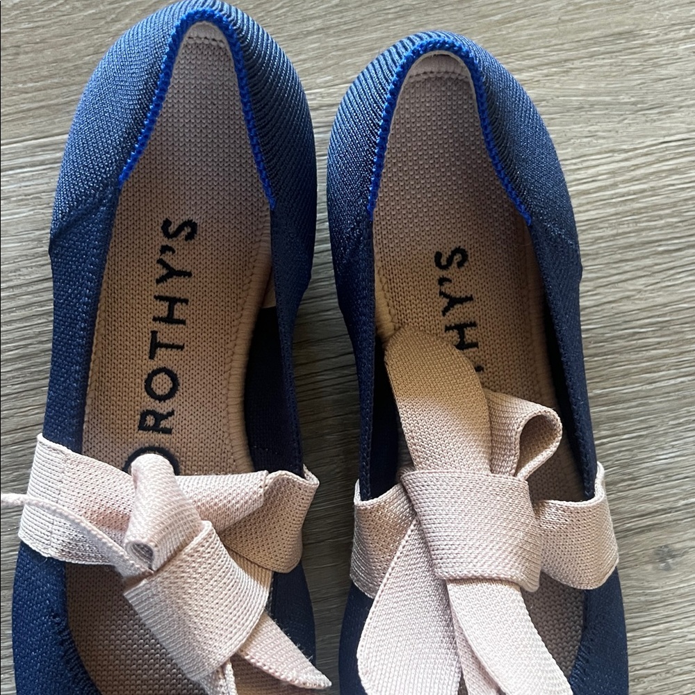 Rothy's The Slip-On Mary Jane Flat in Sapphire Deep Blue - Picture 6 of 16